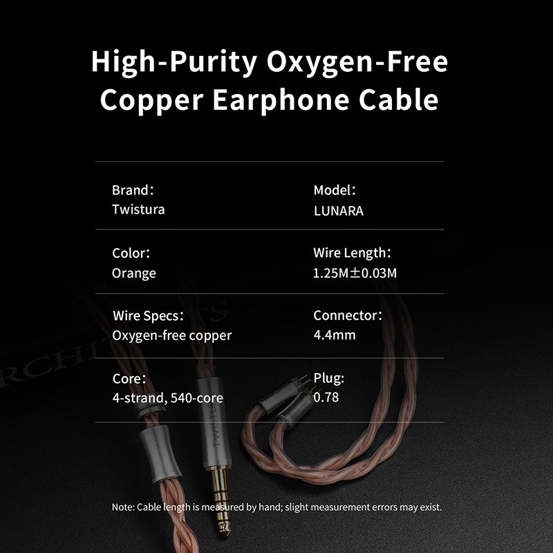 LUNARA High-Purity Oxygen-Free Copper Earphone Cable