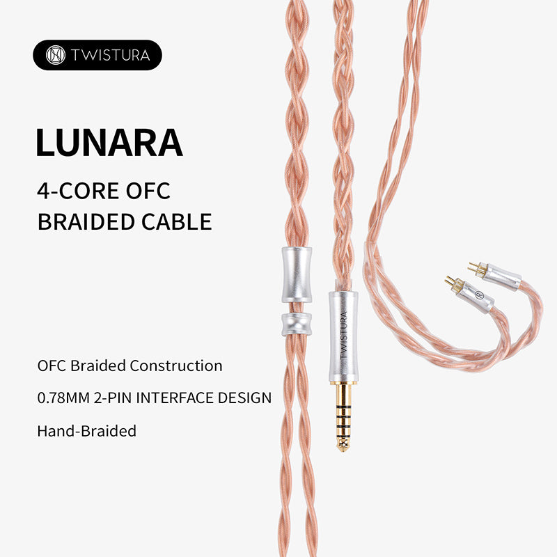 LUNARA High-Purity Oxygen-Free Copper Earphone Cable